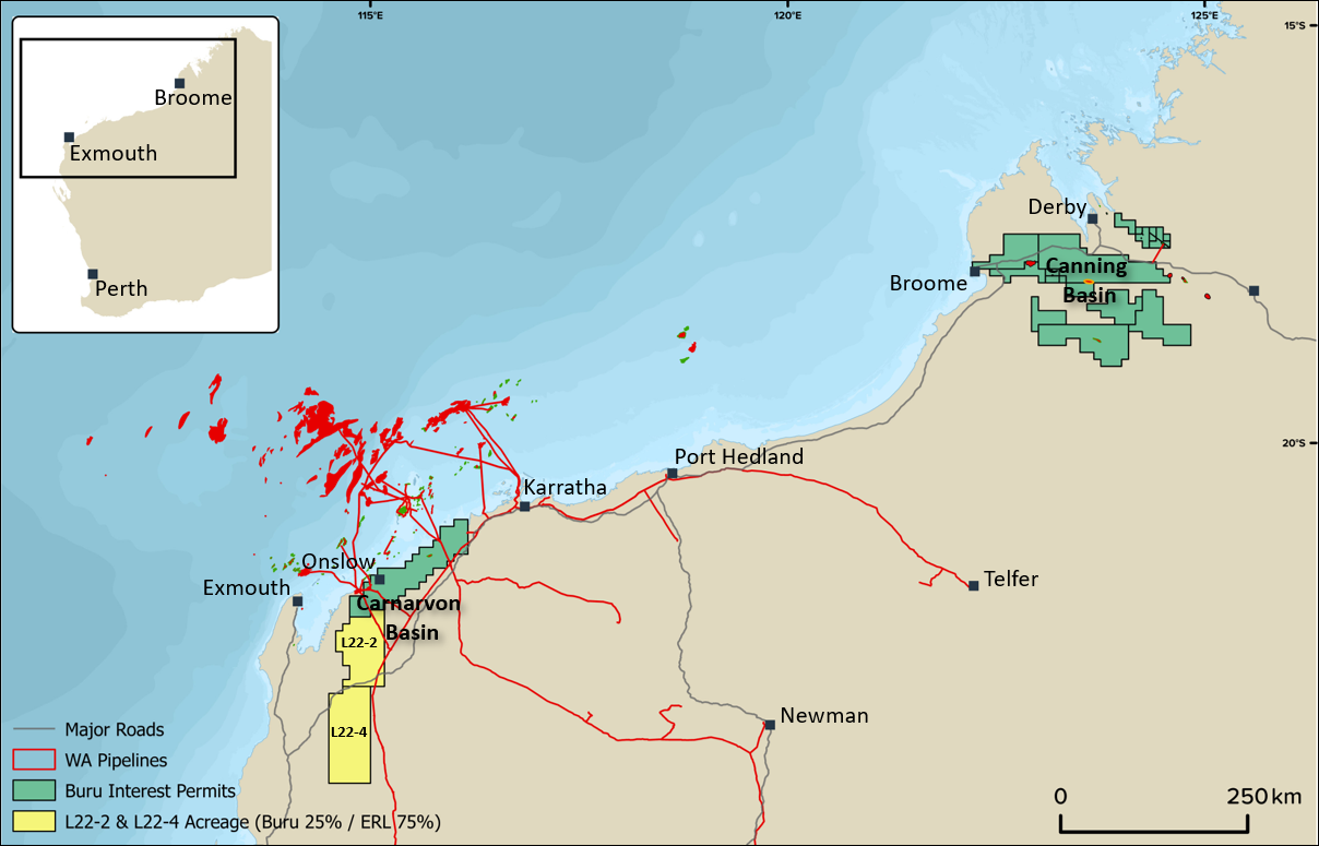 Oil and Gas acreage in Western Australia
